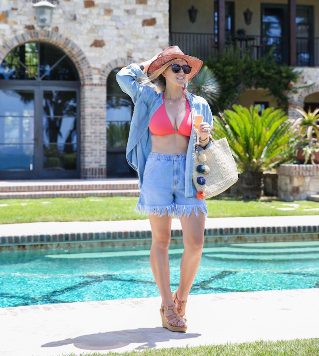 denim fringe shorts – 1