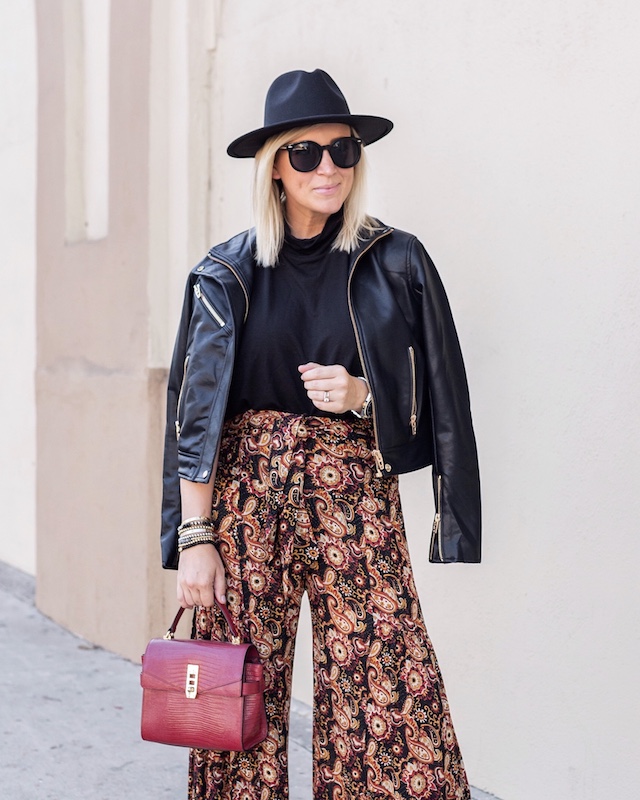 Styling Free People wide leg pants for fall | My Style Diaries blogger Nikki Prendergast
