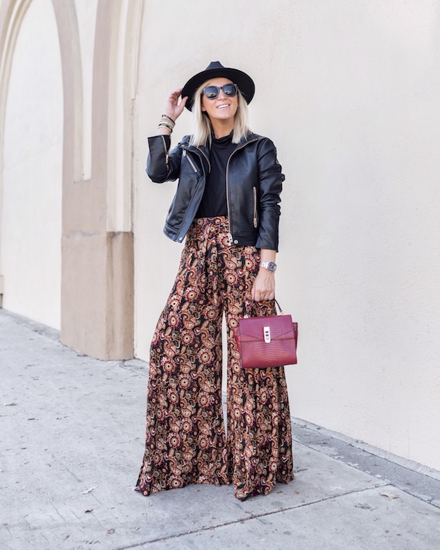 Styling Free People wide leg pants for fall | My Style Diaries blogger Nikki Prendergast