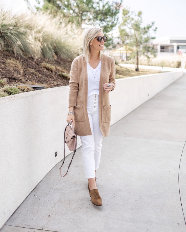 Joie jeans, Madewell tank, Amazon sweater, Saint Laurent handbag | My Style Diaries blogger Nikki Prendergast