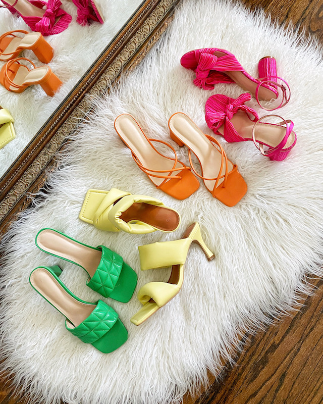 colorful summer heels